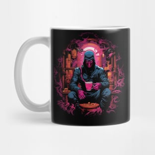 Pop Art Coffee Ninja: American Retro Comic - Mysterious Hotel Mug